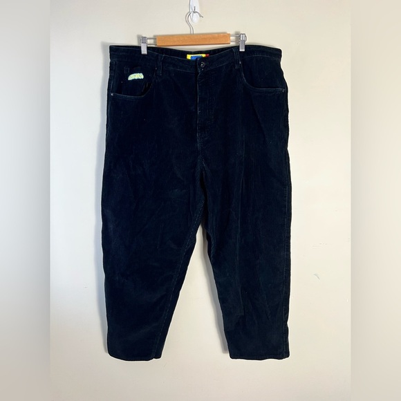 Empyre Men’s Black Ultra Loose Corduroy Skate Pants Size 42 Baggy Slouchy - Picture 6 of 13